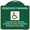 Signmission Reserved Parking Placard or Special License Plates Required Maximum Fine $500, A-DES-G-1818-23056 A-DES-G-1818-23056 - alternate 1